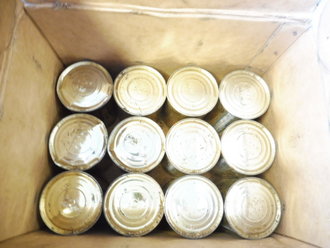 U.S. 9/1944 dated Original box with 24 cans " Corn Cream Style" First time opened since WWII. You will receive the 24 cans with the box exactly as pictured