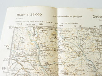 Deutsche Heereskarte Cordignano - Italien, Maße 44 x 50 cm