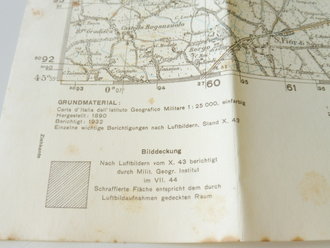 Deutsche Heereskarte Cordignano - Italien, Maße 44 x 50 cm