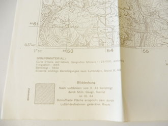 Deutsche Heereskarte Monti Lessini - Italien, Maße 45 x 50 cm