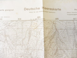 Deutsche Heereskarte Monte Verena - Italien, Maße 45 x 50 cm
