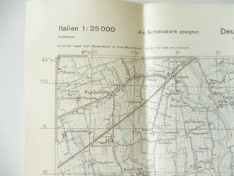 Deutsche Heereskarte Torri di Quartesolo - Italien, Maße 45 x 50 cm