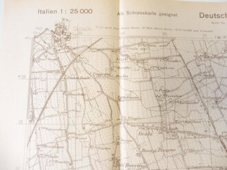Deutsche Heereskarte Castelletto Stura - Italien, Maße 45 x 50 cm