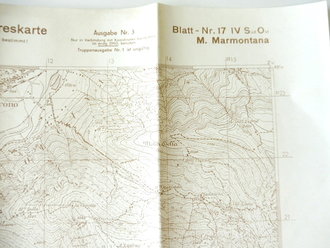 Deutsche Heereskarte M.Marmontana - Italien, Maße 45 x 50 cm