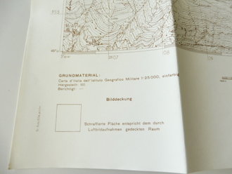 Deutsche Heereskarte M.Marmontana - Italien, Maße 45 x 50 cm