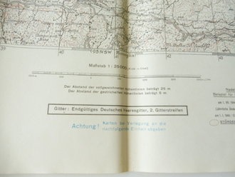 Deutsche Heereskarte Castiglione Chiavarese - Italien, Maße 45 x 50 cm