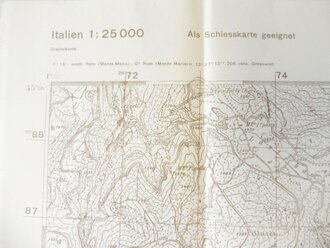 Deutsche Heereskarte Lastebasse - Italien, Maße 45 x 50 cm