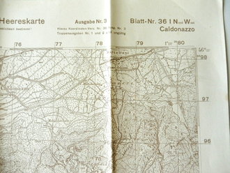 Deutsche Heereskarte Caldonazzo - Italien, Maße 45 x 50 cm