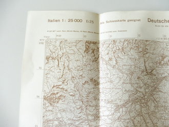 Deutsche Heereskarte Bannio - Italien, Maße 45 x 50 cm