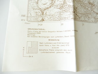Deutsche Heereskarte Bannio - Italien, Maße 45 x 50 cm