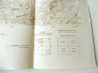 Deutsche Heereskarte Bannio - Italien, Maße 45 x 50 cm