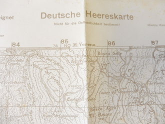 Deutsche Heereskarte Rotzo - Italien, Maße 45 x 50 cm