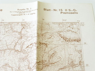 Deutsche Heereskarte Premosello - Italien, Maße 45 x 50 cm