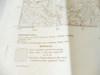 Deutsche Heereskarte Monte Limidario - Italien, Maße 45 x 50 cm