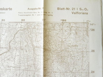 Deutsche Heereskarte Valfloriana - Italien, Maße 45...