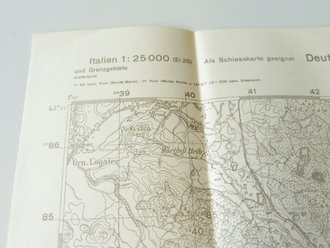Deutsche Heereskarte Monte Pietro - Italien, Maße 45 x 50 cm