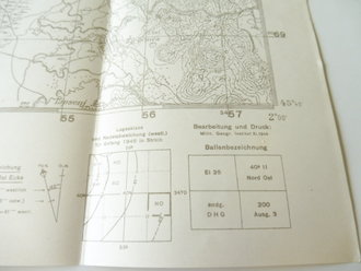 Deutsche Heereskarte Monte Cela - Italien, Maße 45 x 50 cm