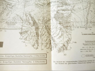 Deutsche Heereskarte Monte Pelmo - Italien, Maße 45 x 50 cm