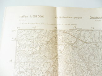 Deutsche Heereskarte Baselga di Pine - Italien, Maße 45 x 50 cm