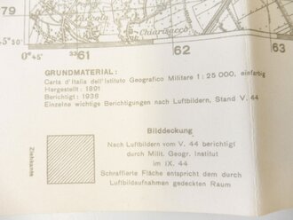 Deutsche Heereskarte Palmanova - Italien, Maße 45 x 50 cm