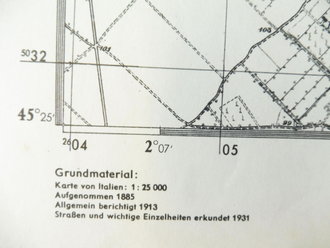 Deutsche Heereskarte Calcinato - Italien, Maße 45 x 58 cm