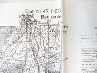 Deutsche Heereskarte Bedizzole - Italien, Maße 45 x 57 cm