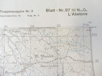Deutsche Heereskarte LAbetone - Italien, Maße 46 x...