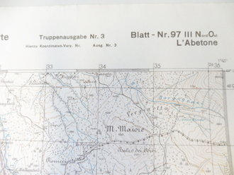 Deutsche Heereskarte LAbetone - Italien, Maße 46 x...