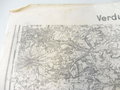 1. Weltkrieg, Militärkarte Verdun SW - Frankreich, Maße 35 x 45 cm