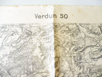 1. Weltkrieg, Militärkarte Verdun SO - Frankreich,...