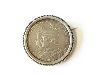 Preußen, 2 Mark Silbermünze 1901 gefasst