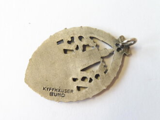 Kyffhäuser Frauengruppe im Deutschen Reichskriegerbund Kyffhäuser, silbernes Frauenabzeichen 2. Form als Anhänger