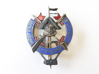 Emailliertes Abzeichen " Verein ehemaliger 5er Dragoner Frankfurt/ M " Höhe 42mm