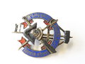 Emailliertes Abzeichen " Verein ehemaliger 5er Dragoner Frankfurt/ M " Höhe 42mm