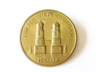 Bundesrepublik Deutschland, Blechabzeichen " Für den Wiederaufbau München " Durchmesser 41mm