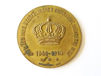 "Jubiläum des 5.Westfälischen Infanterie Regiments No53 , 1860-1910. Medaille 39mm Durchmesser