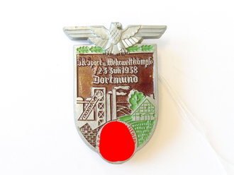 Kunststoffabzeichen SA Sport und Wehrwettkämpfe Dortmund 1938