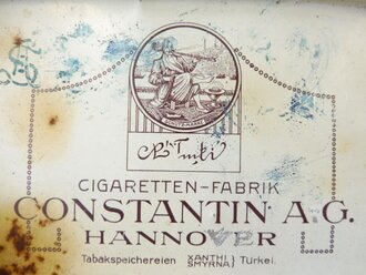 Kaiserreich Cigarettendose Blech " Constantin Kaiserpreis" Breite 15cm