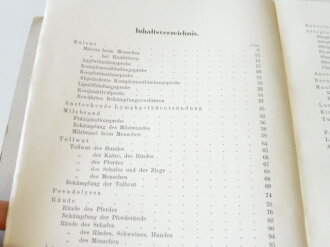 " Kriegstierseuchen und Ihre Bekämpfung" 1941, 352 Seiten, Einband lose