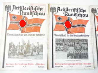 Artilleristische Rundschau, 4 Ausgaben der Monatsschrift...