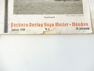 Artilleristische Rundschau, 4 Ausgaben der Monatsschrift für die Deutsche Artillerie, jeweils angeschmutzt