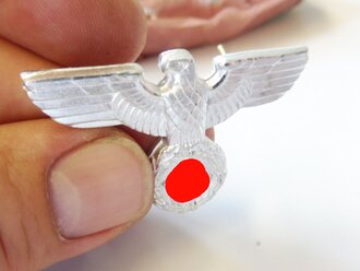 Mützenadler Aluminium mit aufpolierten Kanten, Flügelbreite 48mm. 1 ( Ein ) neuwertiges Stück aus der originalen Umverpackung