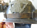 Preussen, feldgrauer Helm für Jäger zu Pferd, Hersteller Weissenburger Cannstadt