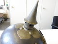 Preussen, feldgrauer Helm für Jäger zu Pferd, Hersteller Weissenburger Cannstadt