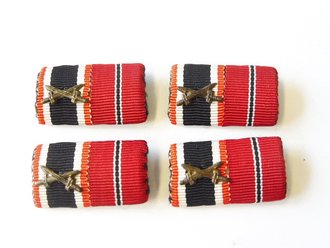 Bandspange Kriegsverdienstkreuz 2.Klasse m.S. / Medaille Winterschlacht im Osten, 31mm Breite. 1 neuwertiges Stück  auf Luftwaffenstoff, aus altem Bestand