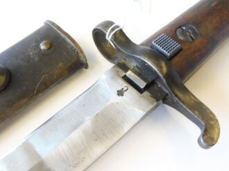 Schweden Bajonett Modell 1914 für den Kavalleriekarabiner M 94, guter Zustand - im Koppelschuh