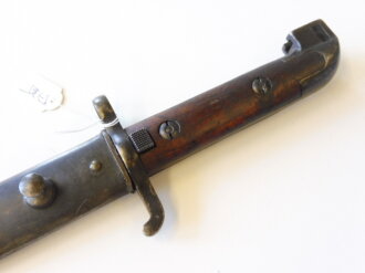 Schweden Bajonett Modell 1914 für den Kavalleriekarabiner M 94, guter Zustand - im Koppelschuh