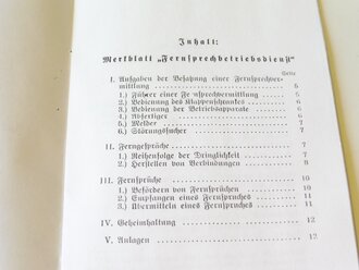 REPRODUKTION, Merkblatt Fernsprechbetriebsdienst, vom...