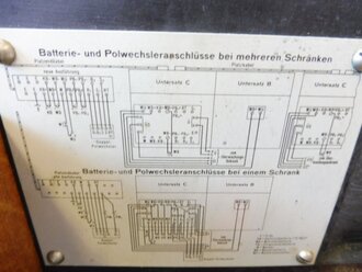 Untersatz C zum großen Feldklappenschrank , zum Teil restauriertes Stück , die Schnüre und Schnurgewichte neuzeitlich. Funktion nicht geprüft