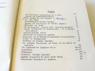 Jahrbuch der Deutschen Jägerschaft 1937/38,  282 Seiten, komplett